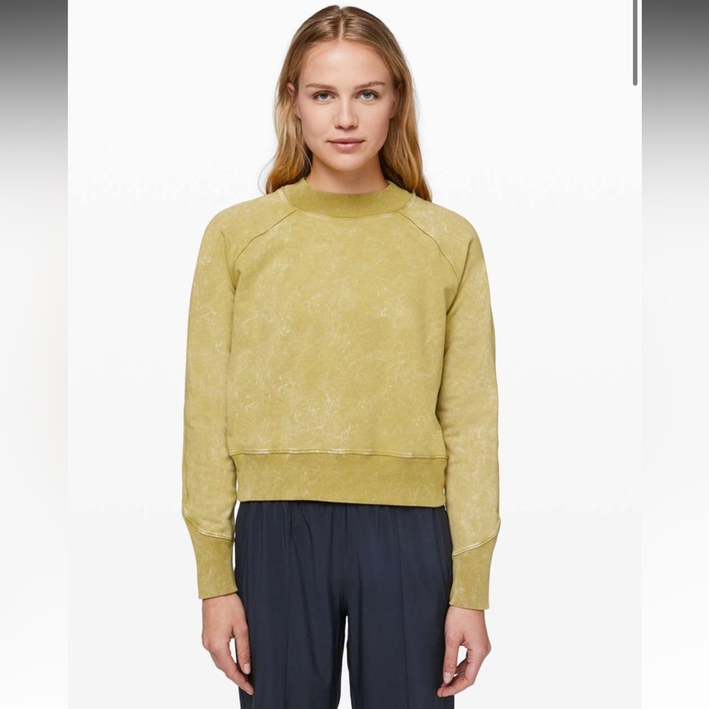 Lululemon Washed Vintage Gold Crewneck